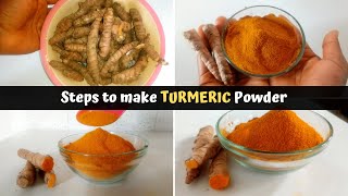 How to Make Turmeric Powder at home [upl. by Tirma]