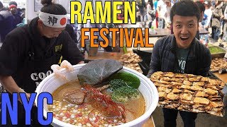 SEVEN Bowls of RAMEN Noodles in ONE Day Ramen Festival in New York [upl. by Egerton]