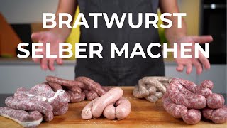 Bratwurst selber machen  SchrittFürSchritt Komplettanleitung für Beginner [upl. by Kiehl]