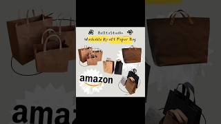 Washable Kraft Paper Bag on Amazon Handmade by BelltaStudio [upl. by Suirtimid]