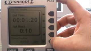 How to set up a Tabata on a Concept2 PM3 or PM4 [upl. by Poree]