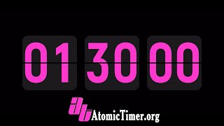 1 Hour 30 Minute Timer  Countdown Atomic Timer  The Best and Most Precise Flip Timer Pink [upl. by Yaker639]