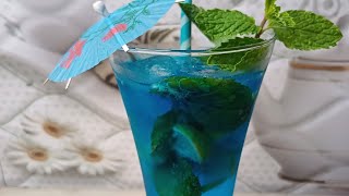 Blue Lagoon Refreshing Drink  Blue Moon Drink  Blue CuracaoLemonade  Refreshing Summer Drink [upl. by Tnarg]