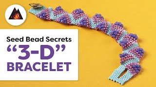 🤫 Secrets to Seed Beading Part 8  3D Peyote Stitch Flat Cellini Spiral [upl. by Ahsilac]