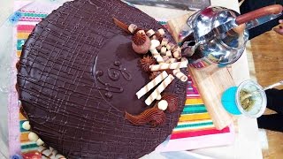 Torta de chocolate con mousse de dulce de leche turrón de manteca de maní y bocaditos de avellana [upl. by Luiza]