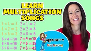 Learn Multiplication Songs for Children Times Tables Multiply Numbers 112 for Kids by Patty Shukla [upl. by Ocirederf]