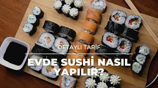 50 TLYE EVDE 42 PARÇA SUSHİ SET HAZIRLIYORUM  3 FARKLI ROLL TARİFİ VE SUSHİ PİLAVI NASIL YAPILIR [upl. by Arvo]