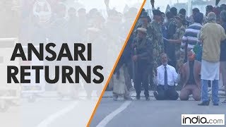 Indian prisoner Hamid Ansari released from Pak jail meets family at Wagah border [upl. by Ayekal]