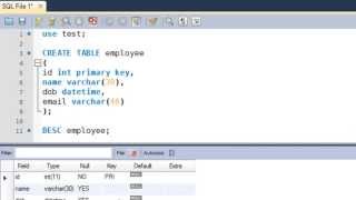 SQL Tutorial  9 Create Table Statement [upl. by Roderigo]