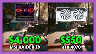 4000 Laptop vs 550 GPU Benchmark Comparison RTX 4080 Laptop vs RTX 4070 [upl. by Aicilaanna604]