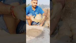 Indian Pottery maker shortsfeed clay [upl. by Atinnod]