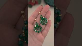 Easy amp Stylish Wire amp Beads Earring Making  Handmade Gold amp Crystal Jewelry  DIY Beaded Earrings [upl. by Koenig]