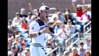 2017 US Open Schwartzman vs Cilic top 5 plays [upl. by Gnok]