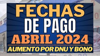 Cuando y Cuanto COBRO ANSES ABRIL 2024 ➡️ Jubilados Pensionados PNC  Fechas de Pago BONO Y AUMENTO [upl. by Millan]