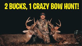 CRAZIEST BOW HUNT OF MY LIFE 2 urban bucks in one sit with my bow [upl. by Godding253]