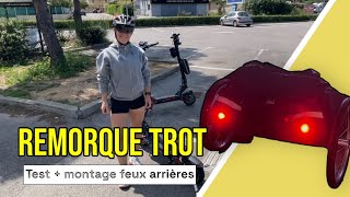 Remorque sur trottinette  Montage Feux arrières amp clignotants vsettecross [upl. by Nosnar518]