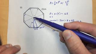 Unit 11 Review 22  Area of an Octagon [upl. by Nyrb]