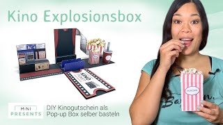 Kino Gutschein selber machen  Explosionsbox basteln  Geschenkideen  minipresentscom [upl. by Auroora]