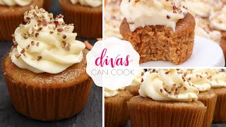 How to Make Moist Carrot Cake Cupcakes [upl. by Nahgeam868]