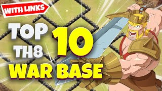 TOP 10 Best TH8 War BASE With Link  TH8 LAYOUT Copy Link  Town Hall 8 War Base Copy Link [upl. by Bohs]