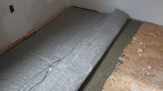 Install Radiant Heating Floor Mat Video 1 of 3 [upl. by Aicelav]