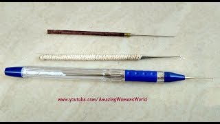 How to make Pen Aari Needle  binding Maggam needle  Know about Zardosi Needle [upl. by Koo590]