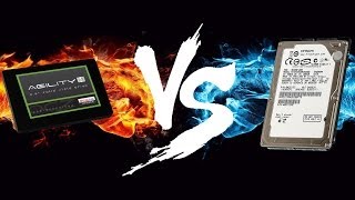 SSD vs HDD  CrystalDiskMark  OCZ Agility 4 vs 5400RPM HDD [upl. by Anihpesoj]