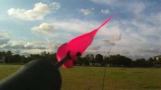 Skybow Rotary Arch Kite spins  5000 RPMs in light winds [upl. by Klenk606]