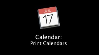 How to Print Calendars with the Mac Calendar App [upl. by Eilyr149]