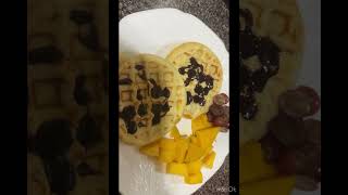 Waffles Yummy Breakfastchocolatemango loverfoodie song lRyan and moms little placeshorts [upl. by Malinowski]