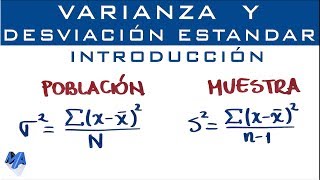 Varianza y desviación estándar  Introducción [upl. by Annovad]