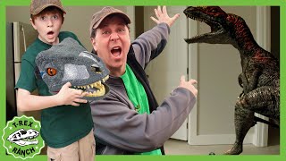 Jurassic Volcano 🌋 Adventure Dinosaur Skit  Escape The Dinosaurs 🦕 TRex Ranch Dinosaur Videos [upl. by Anohr]