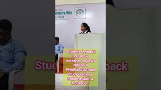 GPATNIPER DIPHARMACIST SELF STUDY GUIDANCERAPID RIVISION AND MOTIVATION WORKSHOP gpat [upl. by Andris997]