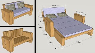 HOW TO MAKE A SOFA BED STEP BY STEP [upl. by Serles260]