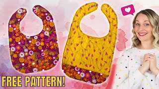 Sew a Baby and Toddler Bib with Free Patterns [upl. by Phoebe]