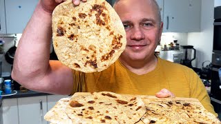 Płaski chleb Chapati na patelni Najlepszy hinduski chleb do curry [upl. by Abocaj]