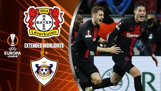 Bayer Leverkusen vs Qarabağ Extended Highlights  UEL Round of 16 2nd Leg  CBS Sports Golazo [upl. by Eladnar]