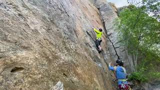 Lead Belaying and Catching a Fall in Climbing [upl. by Llerot]