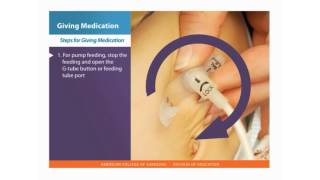 Feeding Tube Skills Giving Medication [upl. by Sudderth]