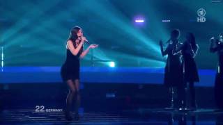 Lena Satellite SingAlong Lyrics Germany Eurovision 2010 Winner HD [upl. by Nevetse]