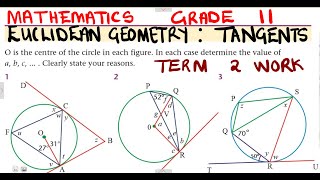 Mathematics Grade 11 Euclidean Geometry Tangents Exercise 5 mathszoneafricanmotives mathswithadmirelightone [upl. by Namlaz]