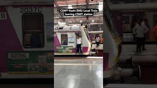 CSMTVashi Local Train leaving CSMT station [upl. by Ahsinrev930]