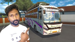 national Volvo bus driving heavy load Euro truck Simulator 2 gameplay Tamil live [upl. by Nycila673]