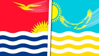 World Flag Animation but Each Country is Kiribati 🇰🇮 [upl. by Gish272]