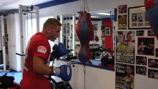 BILLY JOE SAUNDERS TRAINING FOOTAGE  PUNCHBAG   NEWLANDS GYM ESSEX  SAUNDERS v BLANDAMURA [upl. by Landel908]