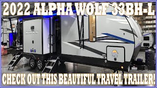 3 Slide Outs Bunkhouse Camper 2022 Alpha Wolf 33BH by Forestriver  Couchs RV Nation RV Review Tour [upl. by Llabmik]