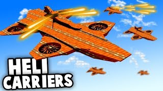 Epic HELICARRIER BATTLES Airships Conquer The Skies Multiplayer Gameplay [upl. by Zebapda]