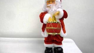 Dancing Singing Santa Drum Father Xmas Christmas Foot Stamping Jingle Bells Song Music Novelty Toy [upl. by Ailhad]