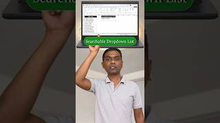 Searchable dropdown list in excel shorts [upl. by Ailla999]