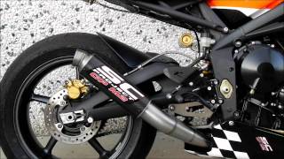 Triumph Street Triple 675 R by Bargy Design  GP M2 Exhaust 31 Full Systemwmv [upl. by Ruelu]